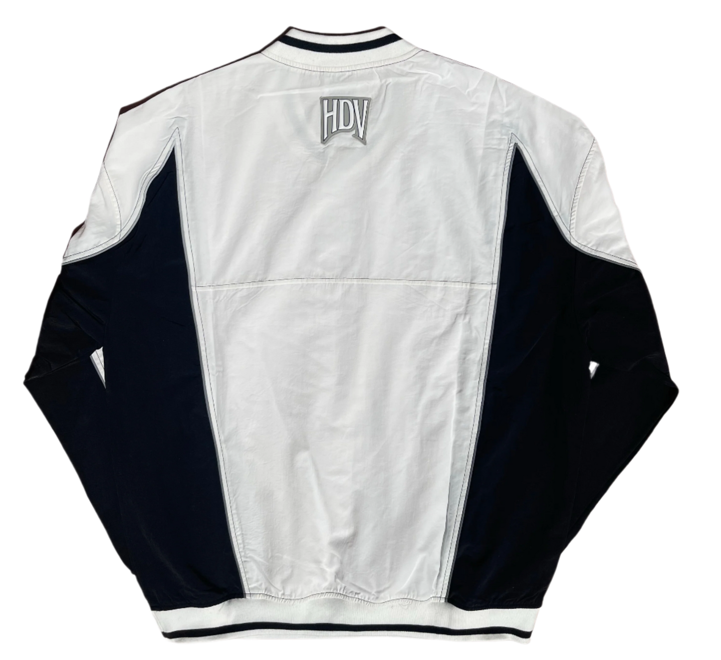 WINDBREAKER PULLOVER - WHITE AND BLACK