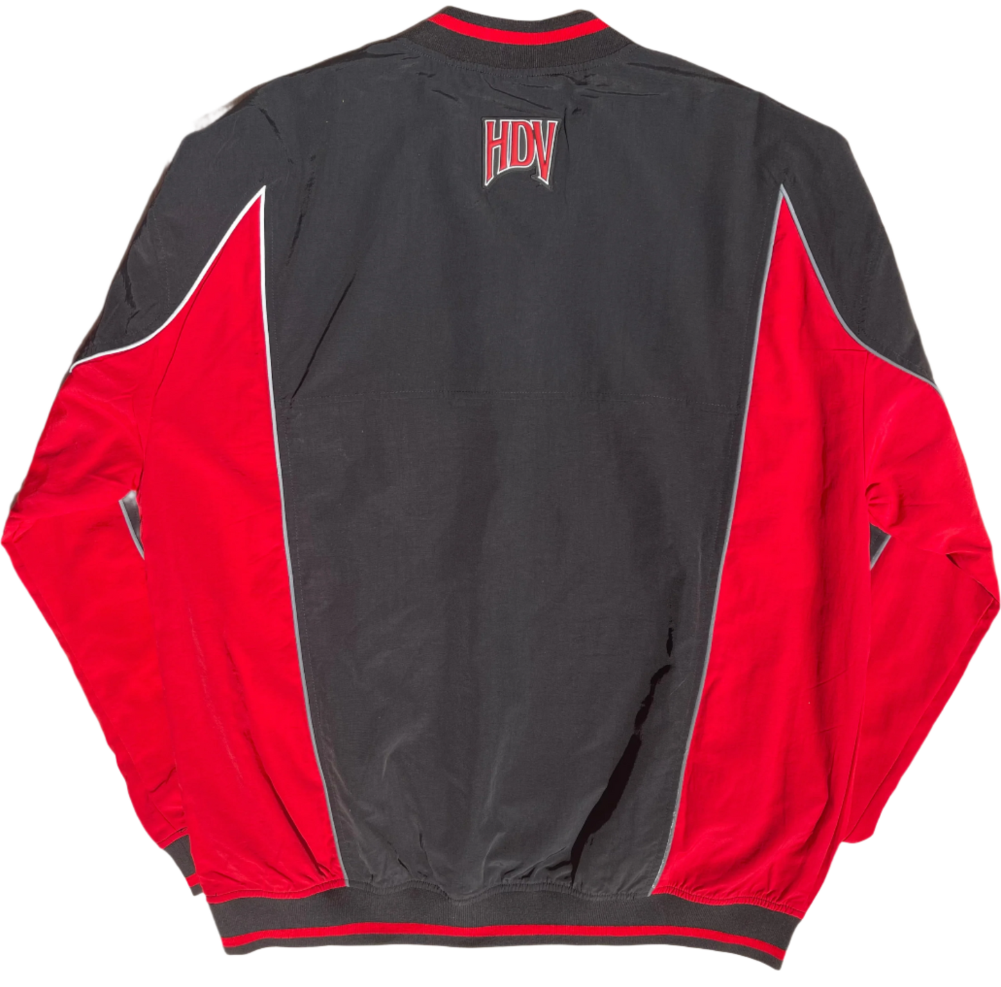 WINDBREAKER PULLOVER - BLACK AND RED